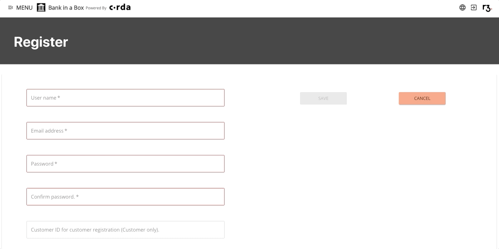 Register user